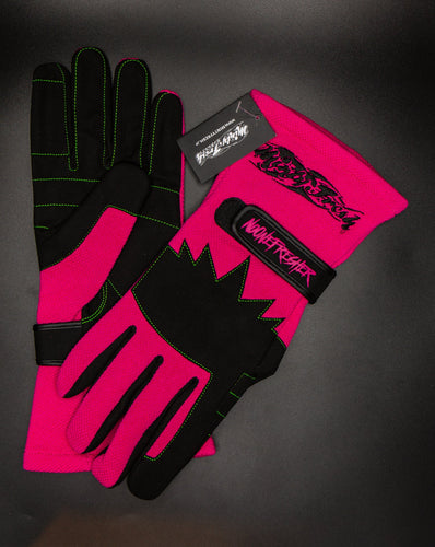 MF Racing Gloves - PNK GRN