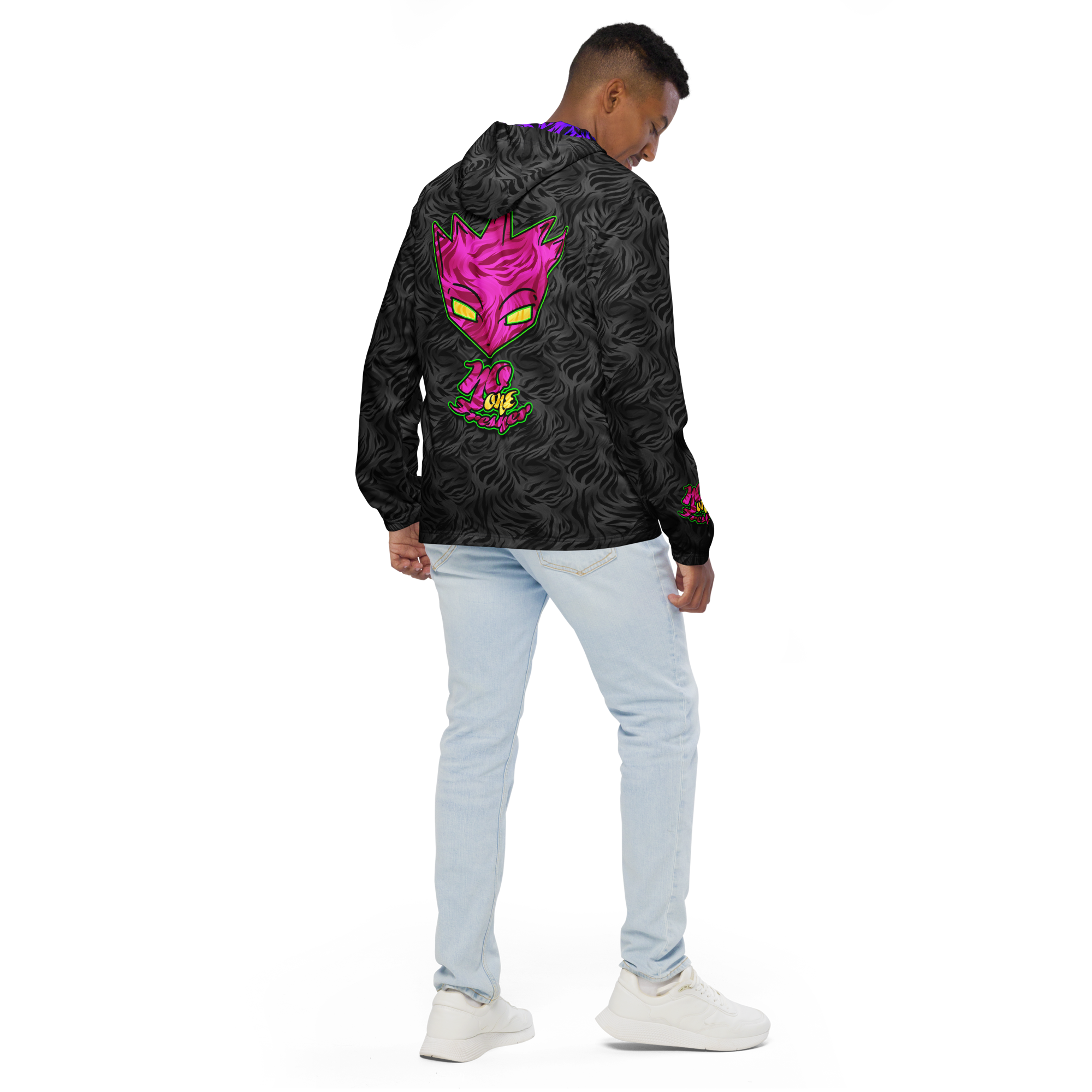 MF Tiger Print BLK/PinkPurp - Windbreaker