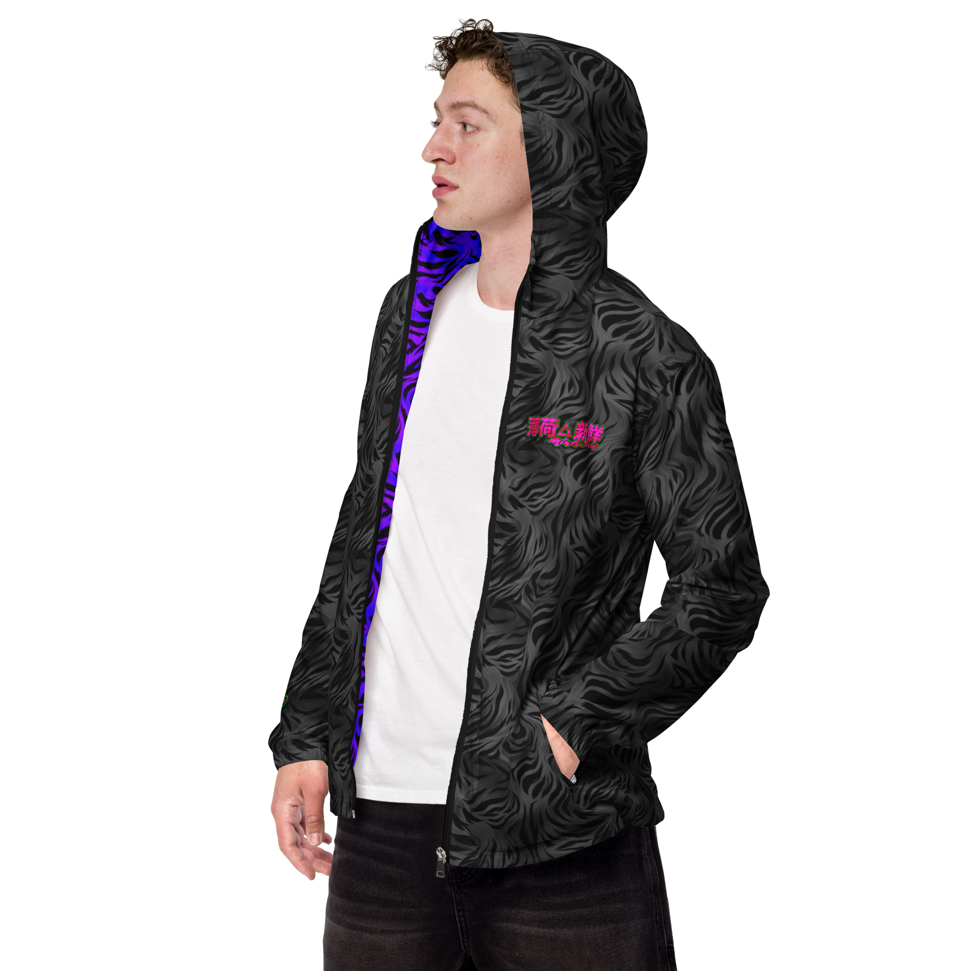 MF Tiger Print BLK/PinkPurp - Windbreaker