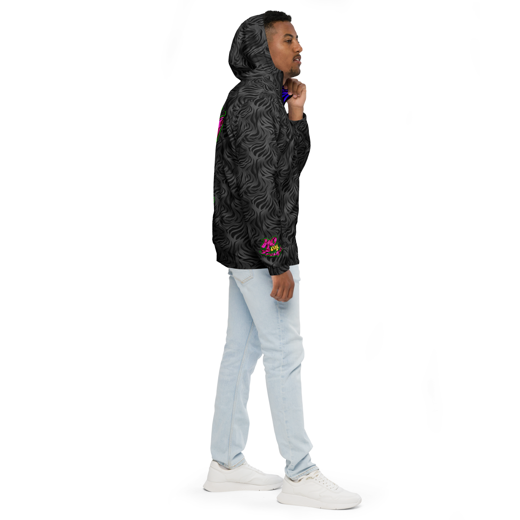 MF Tiger Print BLK/PinkPurp - Windbreaker